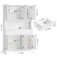 thumbnail image 6 of Homfa 73.8”H Pantry Cabinet with 6 Doors and 2 Drawers, Microwave Stand Storage Cabinet with Grooved Handles and Adjustable Shelf for Kitchen Dining Room, White, 6 of 7
