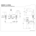 thumbnail image 3 of Kingston Brass KB8981NDL NuvoFusion Two-Handle 3-Hole Deck Mount Widespread Bathroom Faucet with Pop-Up Drain in Polished Chrome, 3 of 6