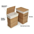 thumbnail image 6 of Badger Basket Wicker Two Hamper Set with Liners - Natural, 6 of 7