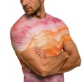 thumbnail image 5 of Otvok Womens and Mens Funny Tops Gradient Printed Casual Sports Round Neck Vintage Short Sleeve Blouse, 5 of 6