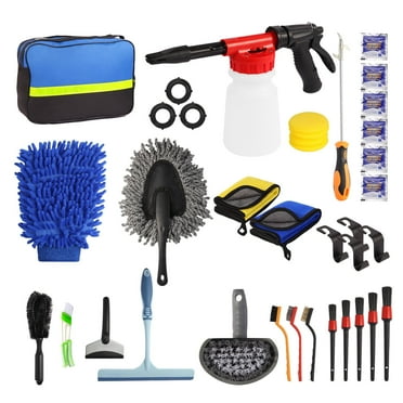 35Pcs Car Wash Detailing Kit Cleaning Kits with Foam Gun Sprayer  Brush Large Wash Mitt Towels Complete Interior Exterior Car Washing Supply S
