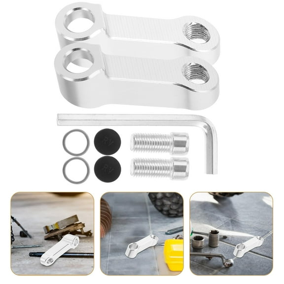 NICEXMAS Motorcycle Mirror Riser Extension Bracket Rearview Mirror Mount 1 Set for Better Visibility