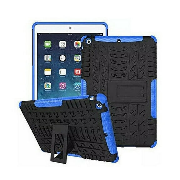 New iPad 9.7 inch 2018 Case ,Mignova Hybrid Heavy Duty Armor Cover Double Layer Protection Shockproof Anti-Slip Built-In Kickstand Cover Case For Apple New iPad 9.7 inch 5th / 6th Gen(Blue)