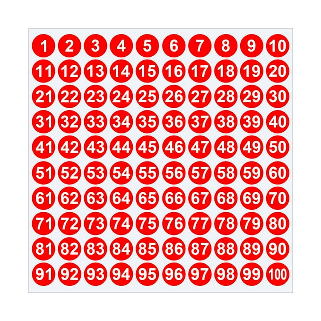 Dvruxg 1 Inch Number Stickers, Combination Decal Sheets, Self-Adhesive Label Pack for Mailbox & Scrapbook Decoration