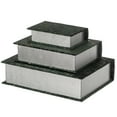 thumbnail image 2 of Set of 3 Velvet Vintage Storage Wooden Antique Classic Decorative Book Box Holder, 2 of 7