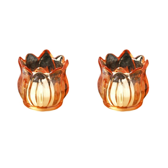 WozhuoToy Glass Candle Holder Spring Flower Tealight Candle Holder Glass Tea Light Votive Candle Holders Candle Jars for Bathroom, Mother's Day, Party, Centerpiece Decoration