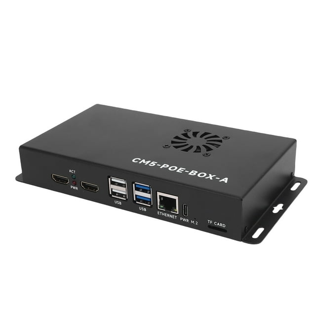 MODULE DE COMPUTE 5 POE BASE PARE MIPI M.2 HD USB ETH Expansion Board avec shell, support NVME Boot, transfert de données rapide, développement facile