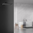 thumbnail image 2 of Mocoloo 12 Inch Black Rainfall Shower Head - Square Solid Ultra Thin Stainless Steel, 2 of 11