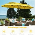 thumbnail image 3 of Autlaycil 15ft 3-Tiers Patio Umbrella with Airflow Smooth and Stable, Lock Bolt and Crank Rectangular umbrella for Deck Lawn Garden Yard, Bright Yellow, 3 of 7