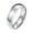 Silver, variant on Men's and Women's Stainless Steel Simplicity Mirror Two-tone Polished Ring Silver Black Size 9