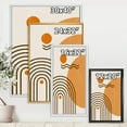 thumbnail image 4 of Designart 'Abstract Rainbow Moon and Sun In Earth Tones II' Modern Framed Canvas Wall Art Print, 4 of 5