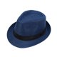 thumbnail image 1 of Sombrero de jazz estilo británico, ala corta, decoración de cinta, transpirable, tipo cubo, de malla., 1 of 8