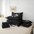 thumbnail image 6 of Homewish Kids Teens Ice Hockey Twin Bedding Sets 7-Piece for Boys Girls, Black Gray Monogrammed Bedding Comforter Set, Sports Theme Sheet Sets, Soft Home Decor, 6 of 8
