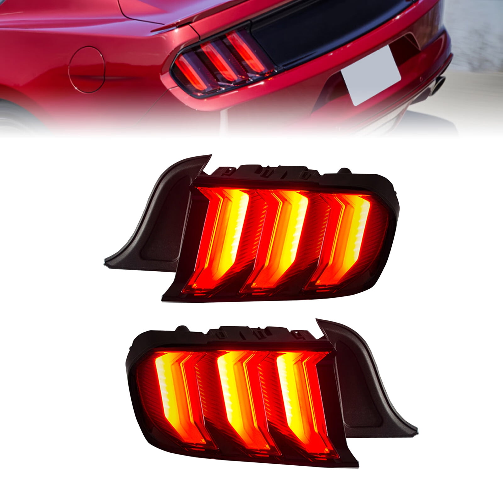 Aiqidi 1 Pair Tail Lights for 20152022 Ford Mustang EURO Style LED