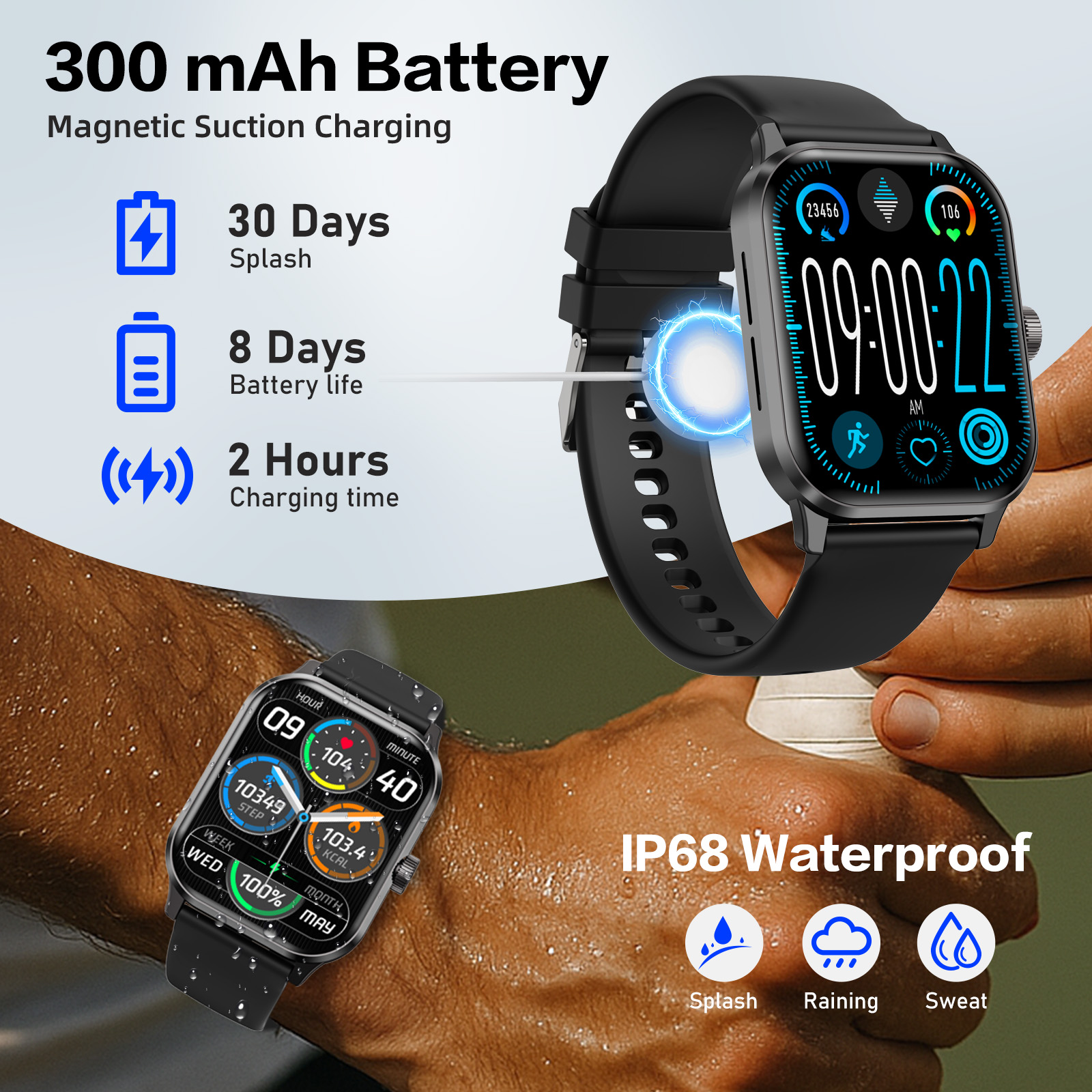 Amybaby 1.96" Smart Watch with Bluetooth Calls & 120+ Sports Modes photo 7