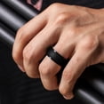 thumbnail image 3 of YWC-Men's Silicone Rings 10mm Wide 2.5mm Thick Rubber Bands, Breathable, Variety Multipack 1-10, 3 of 4
