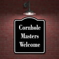 thumbnail image 2 of Cornhole Masters Welcome BLACK Aluminum Composite Sign 20''x24'', 2 of 8