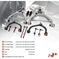 thumbnail image 2 of A-Premium 12Pcs Front Suspension Kit Upper Lower Control Arm with Ball Joint Tie Rod End Sway Bar Link Rack and Pinion Bellow Kit Compatible with Ford Expedition 05-06 5.4L, 2 of 9