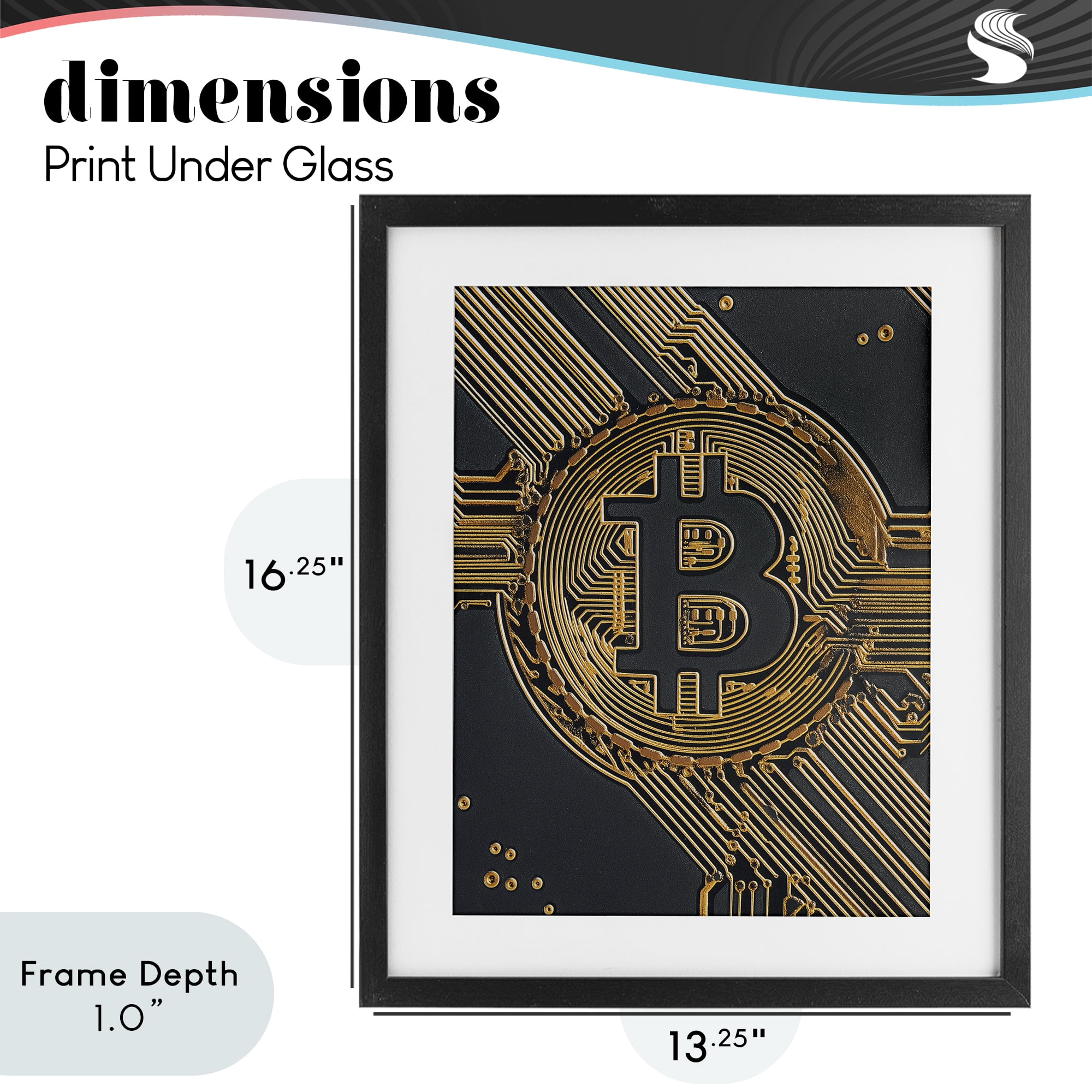 Stupell Industries Web Of Wealth Circuits Black Framed Print Under Glass, design by Svetlana Aleynikova