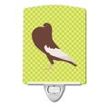 thumbnail image 1 of "Treasures English Pouter Pigeon Green Ceramic Night Light, 6x4, Multicolor" Caroline's Treasures BB7780CNL, 1 of 1