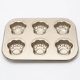 thumbnail image 4 of Monstrate Bandeja para hornear Pata de gato Antiadherente Recubrimiento antiadherente Distribución uniforme del calor Bandeja para hornear Cocina y Comedor 6 dorado claro, 4 of 6