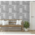 thumbnail image 4 of S4Sassy Patchwork Stitch Print Wallpaper - Asian Style Wall Covering, 25" x 240" Self-Adhesive Vinyl Wallpaper, Decorative Walls Wrap, Easy DIY Wall Covering For Bedroom, Living Spaces - Grey, 4 of 8