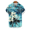 thumbnail image 2 of ZCFZJW Big and Tall Regular Fit Mens Hawaiian T-Shirts Trendy Summer Short Sleeve Tropical Floral Pattern Graphic Holiday Vacation Beach Tees Tops with Pockets Sky Blue L, 2 of 4