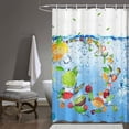 thumbnail image 3 of Summer Shower Curtain Cool Fruit Shower Curtains for Bathroom Colorful Shower Curtain Fruit Bathroom Decor with Hooks Waterproof Polyester Fabric 72x72 in, 3 of 6
