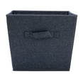 thumbnail image 6 of Household Essentials Tapered Fabric Hard-Sided Storage Bins with Cloth Handles, Set of 2, Denim, 6 of 10