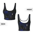 thumbnail image 5 of Fotbe Physical Formulas Pattern Womens' Sports Bra Longline Wirefree Padded with Medium Support Sports Moisture-Wicking Workou Vest,Tank Top-Large, 5 of 7