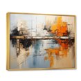 thumbnail image 2 of Designart "Green Orange Bold Flow composition" Abstract Collages Floater Framed Canvas Print, 2 of 7