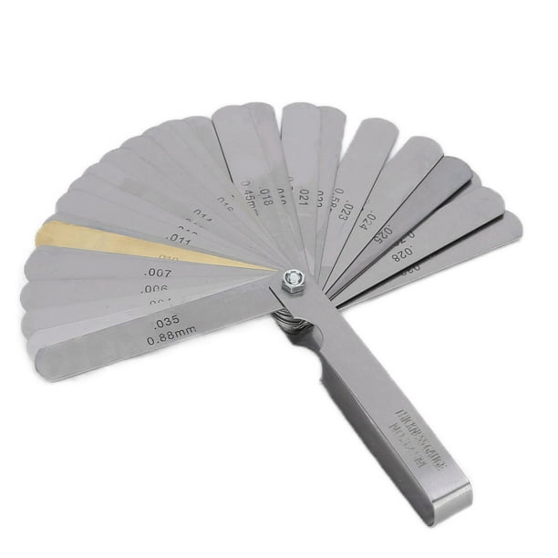 Herramienta de reparación de automóviles, calibre de espesores de 32 hojas, calibre de espesores de acero inoxidable, calibre de espesores combinado, características mejoradas