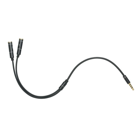 FlyFlise Câble Audio de Séparation Casque 3,5 Mm Mâle à 2 Femelle Jack Adaptateur de Séparation 3,5 Mm aux