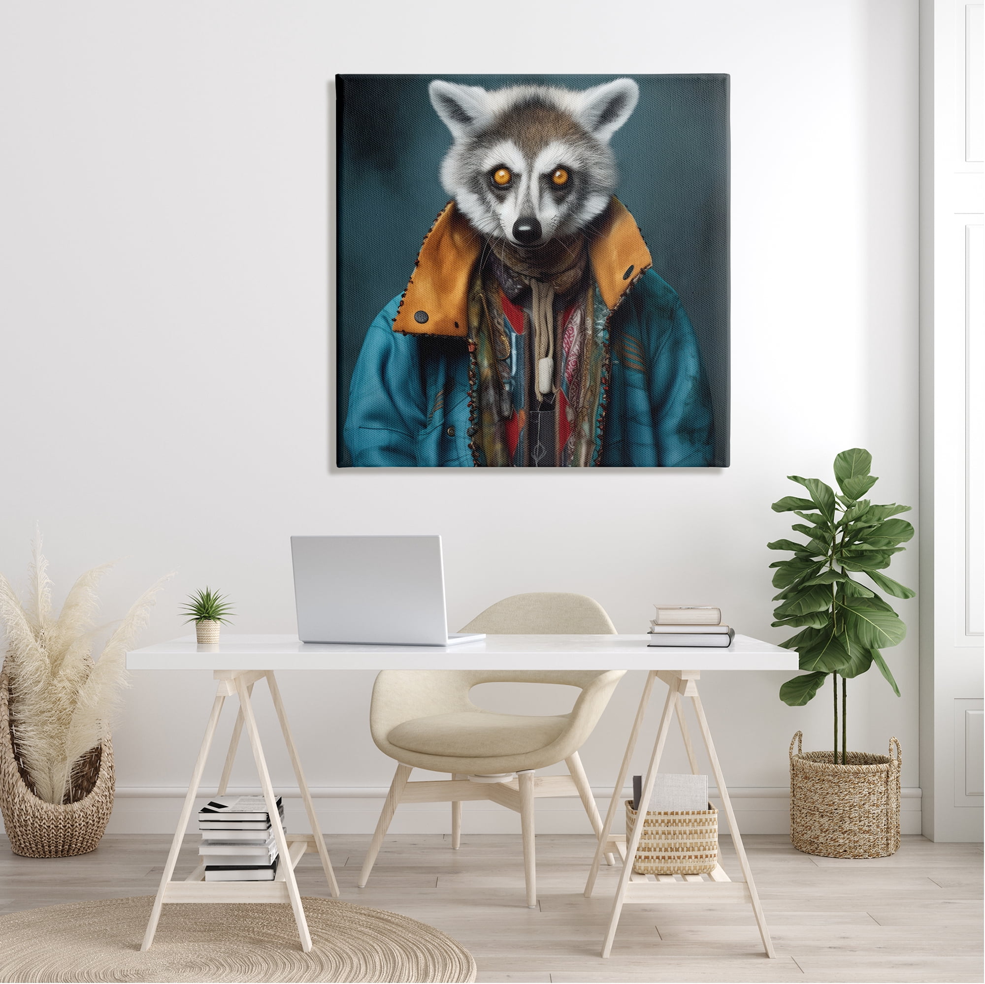 Stupell Industries Raccoon with Stylish Jacket Animals & Insects