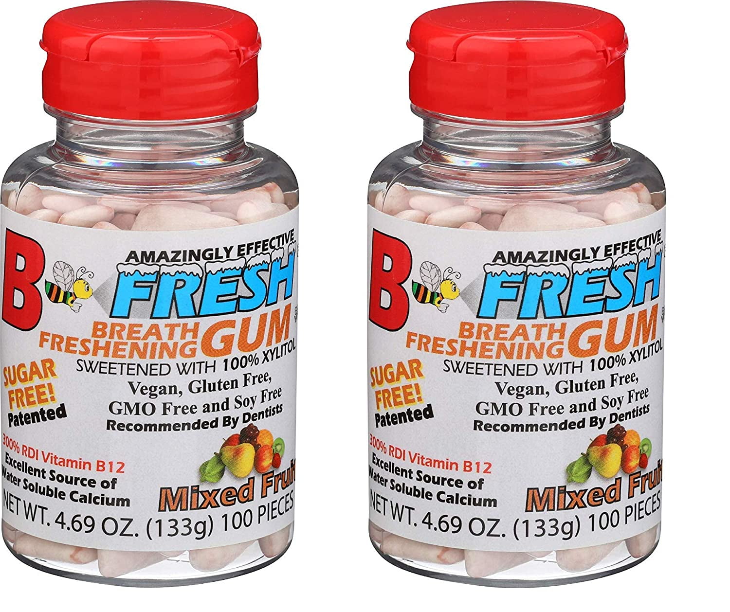 B Fresh Freshening Fruit Flavored Gum Xylitol Gum Natural Gum Vegan