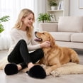 thumbnail image 2 of Ecetana Women's Furry Slippers Comfy Memory Foam Fuzzy Fluffy Slippers Non-slip Indoor House Shoes, 2 of 8