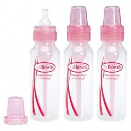 Dr. Brown's BPA Free Baby Bottles 8 Oz. - Pink - 3