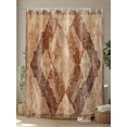 thumbnail image 4 of Turkish Retro Shower Curtain, Brown Wallpaper Murals Medieval Waterproof Shower Curtain Set with 12 Hooks Lightweight Washable Fabric Shower Curtains for Bathroom 60x72 Inches, 4 of 6