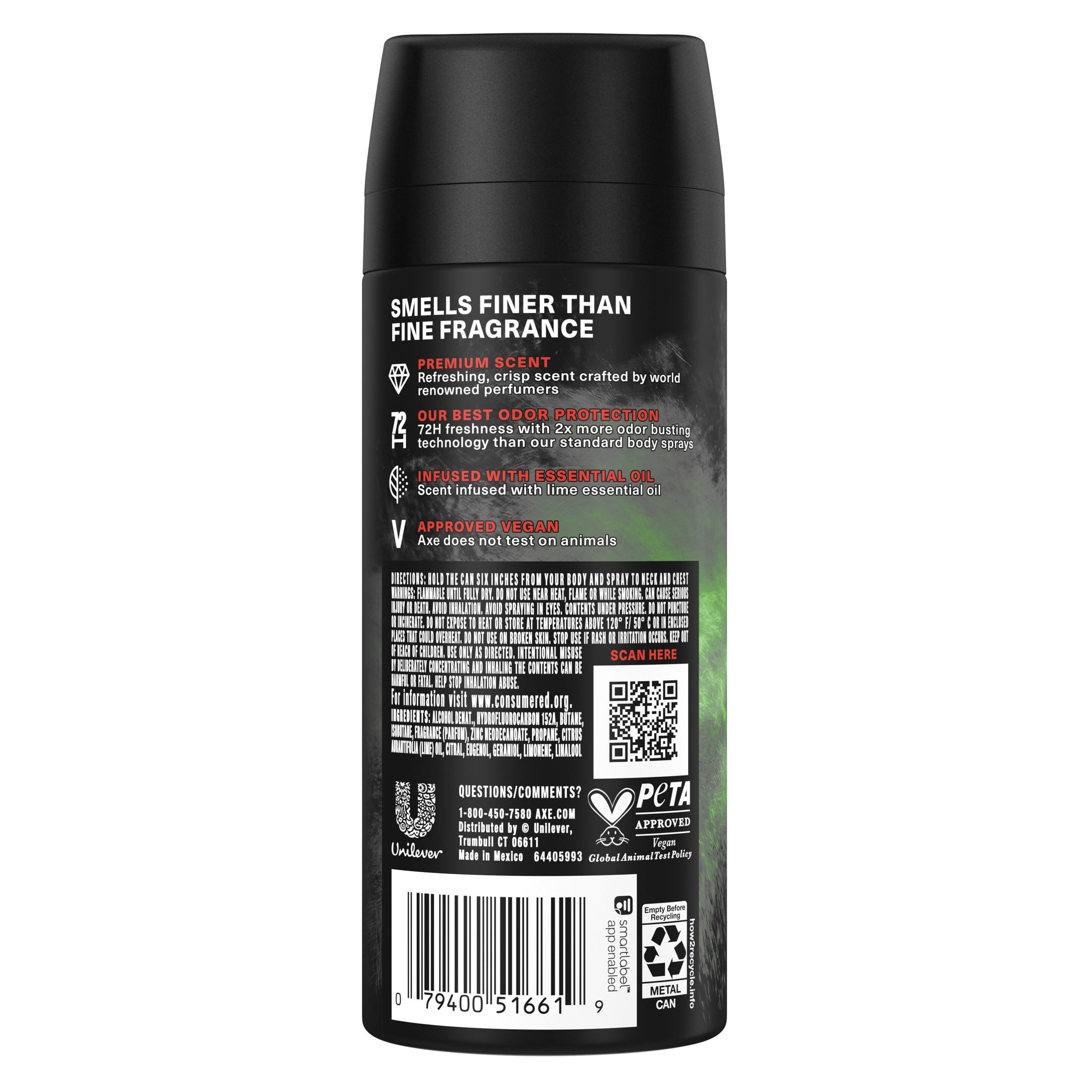 AXE Deodorant Body Spray Fine Fragrance Watermelon Freeze Aluminum Free ,4.0 oz 1