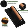 thumbnail image 3 of Prensa de tocino de hierro fundido EWFEN con mango redondo y rectangular de madera, 3 of 7