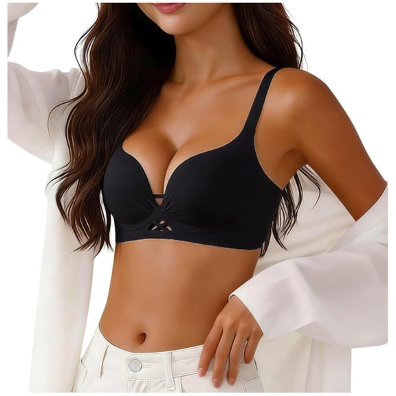 Aeguzox Jelly Bras for Women Wireless Push up Thin Solid Color Breathable Large Size,Sizes S-XL