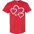 thumbnail image 3 of Inktastic Three White Hearts T-Shirt, 3 of 5