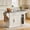 Cream White, variant on HOMCOM Rolling Kitchen Island Cart with Cabinets and Drawers, White