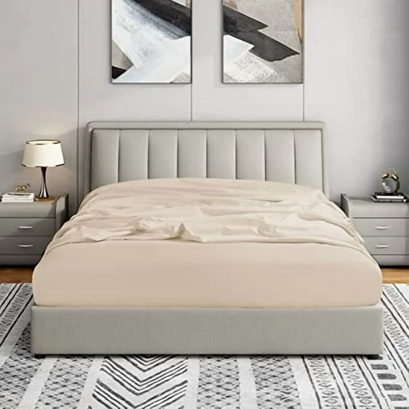 Cathay Home Full Fitted Sheet - Double Brushed Ultra Soft – Wrinkle & Fade