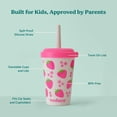 thumbnail image 3 of REDUCE los vasos portátiles GoGo's Kids con tapas y pajitas a prueba de derrames - Paquete de 5 vasos apilables de 12 oz con tapas giratorias - Fácil almacenamiento, apto para lavavajillas - Fruity Cu, 3 of 7