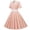 Pink, variant on Women Casual Short Sleeve Dresses Swing Tea Dress Cocktail Vintage A Line Party Dress
