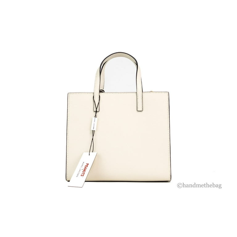 Marc Jacobs X Peanuts Grind Small Ivory Pebble Leather Tote