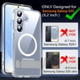thumbnail image 3 of PYYNA-for Samsung Galaxy S25 Case with Kickstand,[Compatible with Magsafe][1*Screen Protector],Military-Grade Protection,Magnetic Phone Case for Samsung Galaxy S25,Clear, 3 of 3