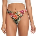 thumbnail image 1 of Balery Butterflies And Flowers Painting Tangas de Algodón para Mujer con Estampado – Ropa Interior Sexy, Transpirable, G-string-XX-Large, 1 of 6