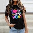 thumbnail image 2 of Oversized 90s T-Shirts for Women I Love The 90s Tees Vintage neon Crewneck Short Sleeve 1980 Themed Style Party Tops, 2 of 6